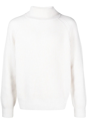 Le Kasha ribbed organic cashmere jumper - White