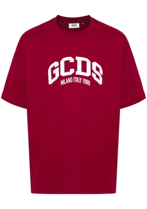 GCDS logo-appliqué T-shirt - Red