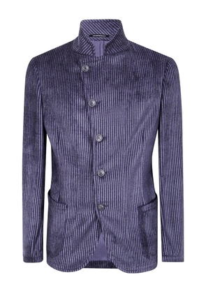 Emporio Armani ribbed corduroy-texture jacket - Purple
