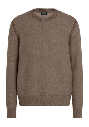 Zegna crewneck cashmere sweater - Brown