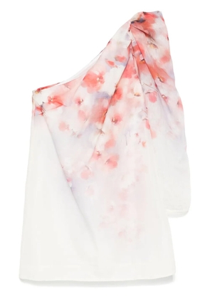 ZIMMERMANN Crush Asymmetrical mini dress - White