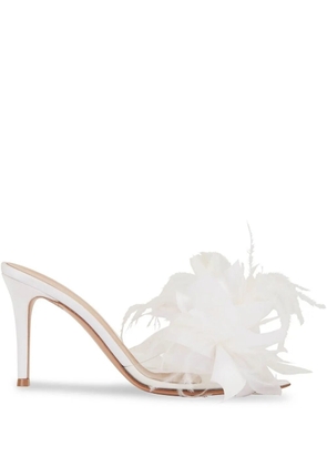 Gianvito Rossi Ynez 85mm floral-appliqué sandals - White