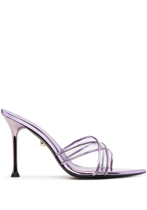 Alevì 100mm metallic-effect sandals - Purple
