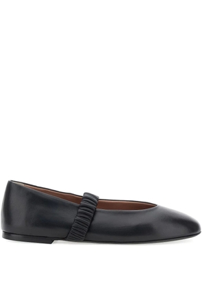 Pollini pleated-band ballerina flats - Black