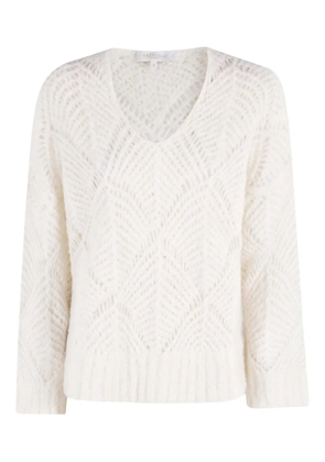 Antonelli open-knit sweater - White