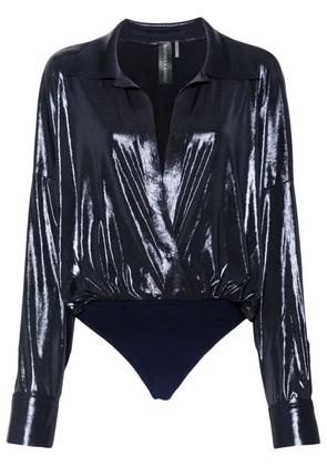 Norma Kamali shirt bodysuit - Blue