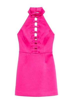 Rebecca Vallance bow-detail halterneck dress - Pink
