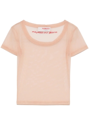 Fiorucci tulle crop top - Neutrals