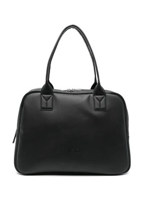 Y-3 medium debossed-logo shoulder bag - Black