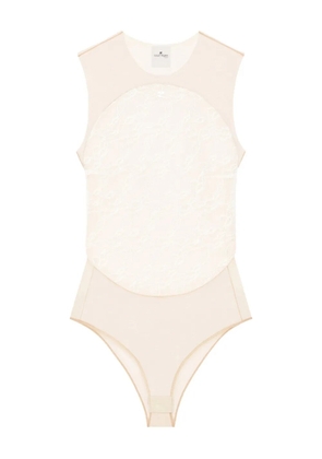 Courrèges Illusion circle lace bodysuit - Neutrals