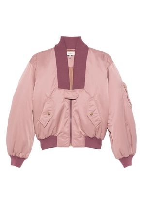 Chloé zip-up cropped bomber jacket - Pink