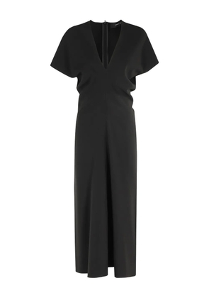 Federica Tosi V-neck short-sleeve midi dress - Black