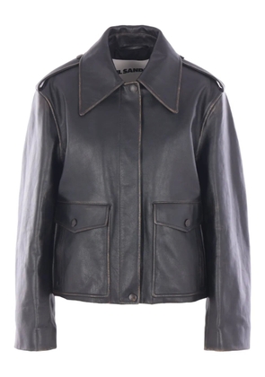 Jil Sander leather jacket - Black