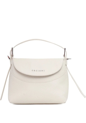 Orciani small Nana calfskin leather tote bag - White