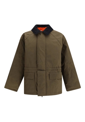 GR10K padded corduroy-collar parka - Green