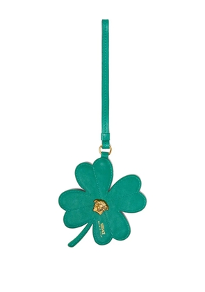 Versace crystal-embellished clover keyring - Green