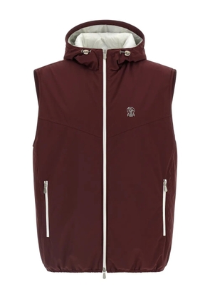 Brunello Cucinelli hooded padded waistcoat - Red