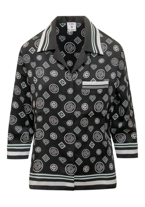 Casablanca printed pajama top - Black