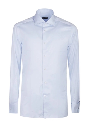 Zegna long-sleeve button-cuff shirt - Blue