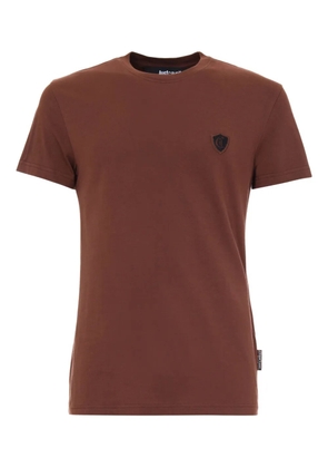 Just Cavalli logo-patch T-shirt - Brown