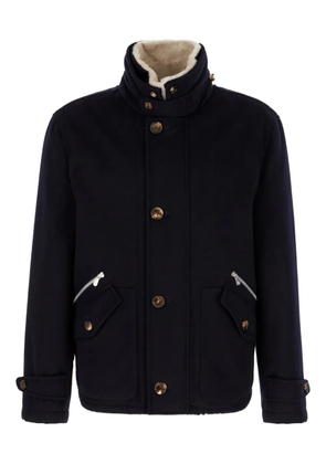 Brunello Cucinelli padded cashmere jacket - Blue