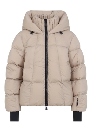 Moncler Grenoble zip-up parka coat - Neutrals