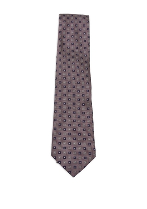 Zegna geometric-patterned tie - PI1 LIGHT PINK