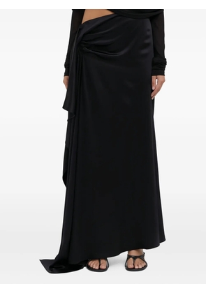 Christopher Esber draped-ruffle long skirt - Black
