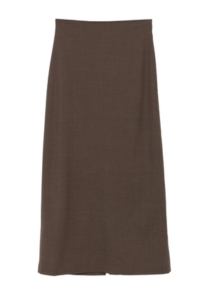 Loulou wool maxi skirt - Brown