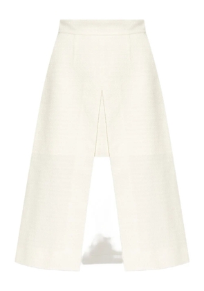 Dolce & Gabbana textured front-split skirt - White