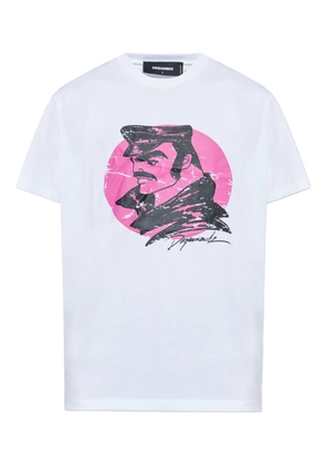 DSQUARED2 circular-print crew-neck T-shirt - White