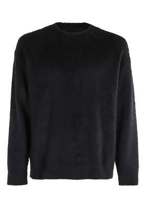 Roberto Collina brushed crew-neck sweater - Black