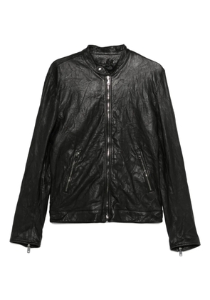 Dolce & Gabbana zip-fastening lambskin leather jacket - Black