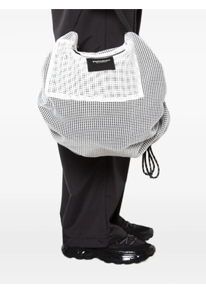 Yoshiokubo mesh drawstring shoulder bag - White