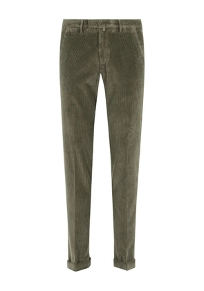 Briglia 1949 corduroy cuffed trousers - Green