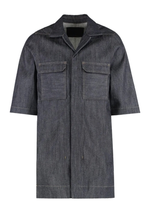 Rick Owens DRKSHDW denim short-sleeve pocket shirt - Grey