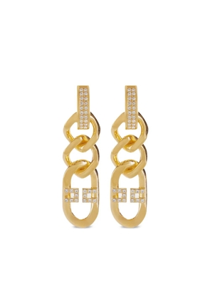 Elisabetta Franchi crystal-embellished chain earrings - Gold