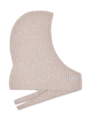 GANNI rib knit balaclava - Neutrals