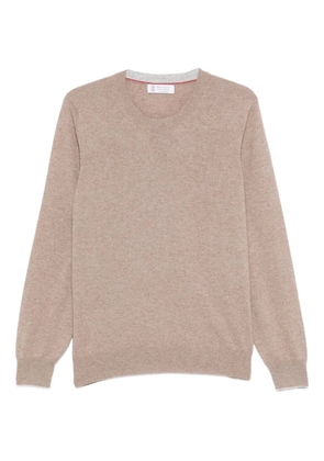 Brunello Cucinelli crew-neck cashmere sweaters - Brown