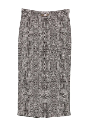 Elisabetta Franchi python-print pencil skirt - Black