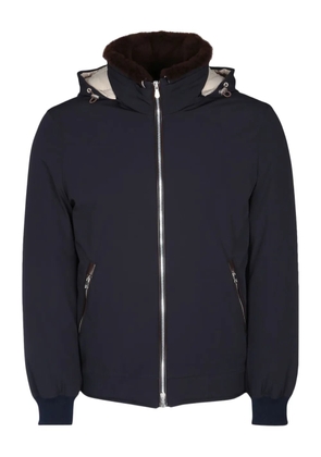 Brunello Cucinelli padded hooded jacket - Blue
