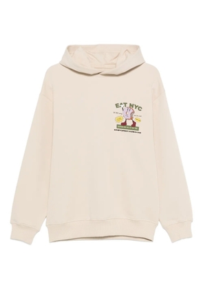 Emporio Armani graphic-print hoodie - Neutrals