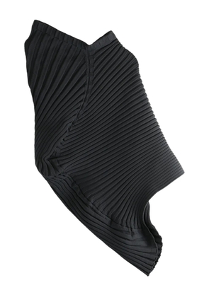 Issey Miyake pleated asymmetric skirt - Black