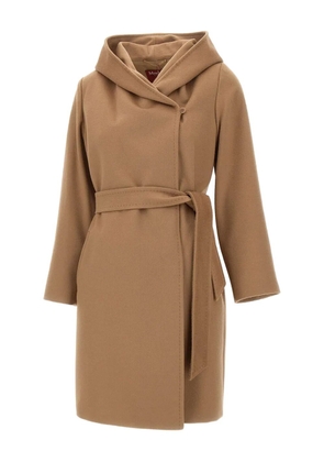Max Mara belted wool double-breasted coat - Brown