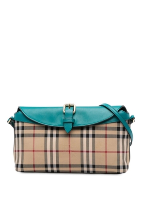 Burberry Pre-Owned 2000-2017 Haymarket Check Coated Canvas Leah crossbody bag - Brown