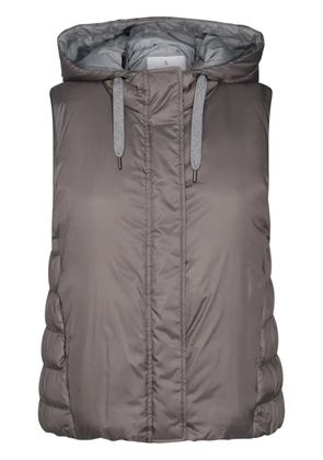Brunello Cucinelli drawstring padded gilet - Grey
