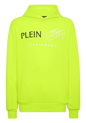 Plein Sport Scratch logo-print hoodie - Green