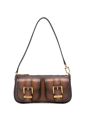 Michael Kors buckle-detail pocket shoulder bag - Brown