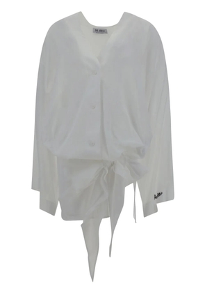 The Attico drapped-detailing mini dress - White