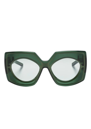 VALENTINO GARAVANI EYEWEAR V-Soul oversize-frame sunglasses - Gold